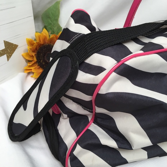 Murval Zebra Print Roller Duffle Tote Bag - Picture 3 of 14
